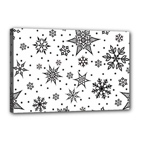 Snowflake-icon-vector-christmas-seamless-background-531ed32d02319f9f1bce1dc6587194eb Canvas 18  X 12  (stretched) by saad11