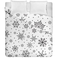 Snowflake-icon-vector-christmas-seamless-background-531ed32d02319f9f1bce1dc6587194eb Duvet Cover Double Side (california King Size) by saad11