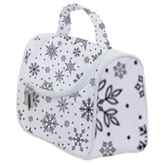 Snowflake-icon-vector-christmas-seamless-background-531ed32d02319f9f1bce1dc6587194eb Satchel Handbag by saad11