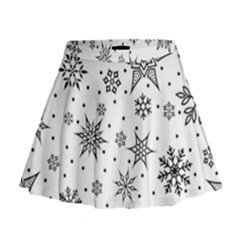 Snowflake-icon-vector-christmas-seamless-background-531ed32d02319f9f1bce1dc6587194eb Mini Flare Skirt by saad11