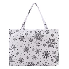 Snowflake-icon-vector-christmas-seamless-background-531ed32d02319f9f1bce1dc6587194eb Medium Tote Bag by saad11