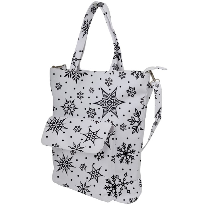 Snowflake-icon-vector-christmas-seamless-background-531ed32d02319f9f1bce1dc6587194eb Shoulder Tote Bag