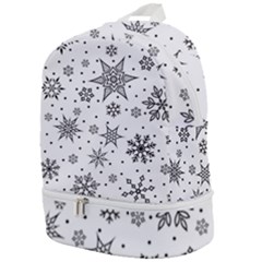 Snowflake-icon-vector-christmas-seamless-background-531ed32d02319f9f1bce1dc6587194eb Zip Bottom Backpack by saad11