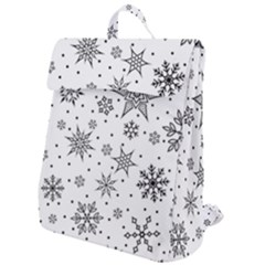 Snowflake-icon-vector-christmas-seamless-background-531ed32d02319f9f1bce1dc6587194eb Flap Top Backpack by saad11