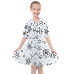 Snowflake-icon-vector-christmas-seamless-background-531ed32d02319f9f1bce1dc6587194eb Kids  All Frills Chiffon Dress