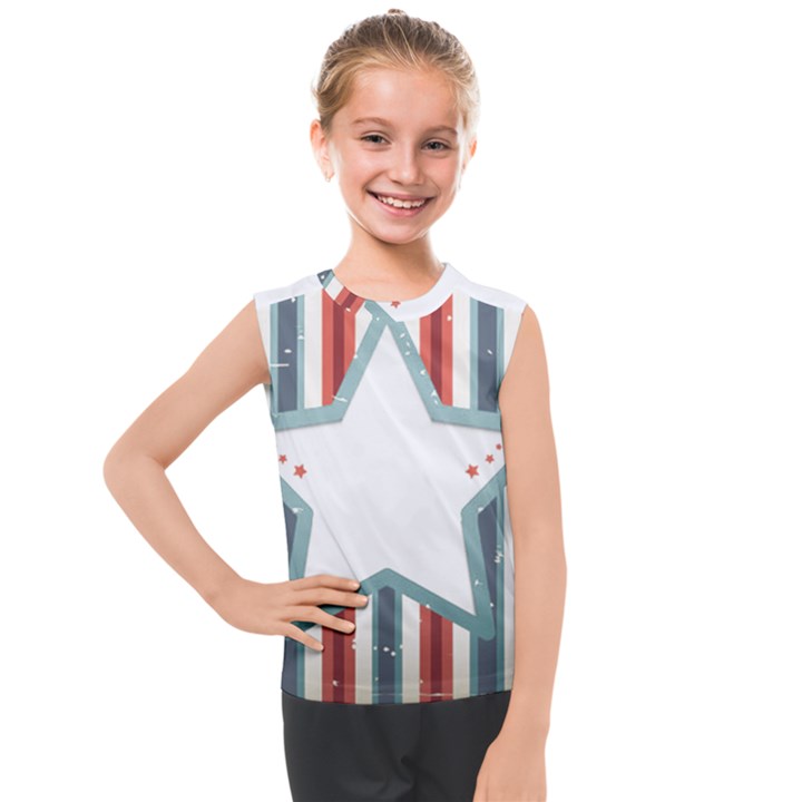 Star-decorative-embellishment-6aa070a89baeccaaaca156bbe13c325f Kids  Mesh Tank Top