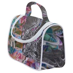 Wing On Abstract Delta Satchel Handbag by kaleidomarblingart