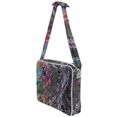 Wing On Abstract Delta Cross Body Office Bag by kaleidomarblingart