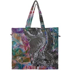 Wing On Abstract Delta Canvas Travel Bag by kaleidomarblingart