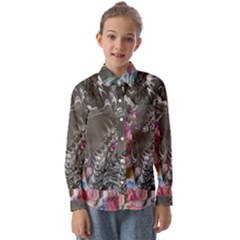 Wing On Abstract Delta Kids  Long Sleeve Shirt by kaleidomarblingart