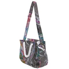 Wing On Abstract Delta Rope Handles Shoulder Strap Bag by kaleidomarblingart