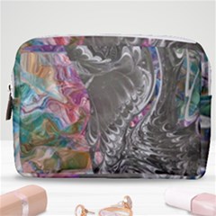 Wing On Abstract Delta Make Up Pouch (medium) by kaleidomarblingart