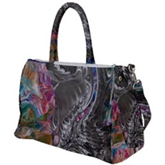 Wing On Abstract Delta Duffel Travel Bag by kaleidomarblingart