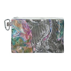 Wing On Abstract Delta Canvas Cosmetic Bag (large) by kaleidomarblingart