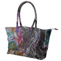 Wing On Abstract Delta Canvas Shoulder Bag by kaleidomarblingart