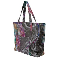 Wing On Abstract Delta Zip Up Canvas Bag by kaleidomarblingart