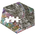 Wing on abstract delta Wooden Puzzle Hexagon View3