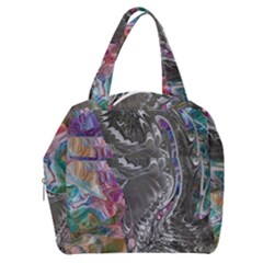 Wing On Abstract Delta Boxy Hand Bag by kaleidomarblingart