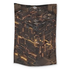 Cube Forma Glow 3d Volume Large Tapestry