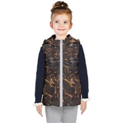 Cube Forma Glow 3d Volume Kids  Hooded Puffer Vest by Bedest