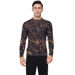 Cube Forma Glow 3d Volume Men s Long Sleeve Rash Guard by Bedest