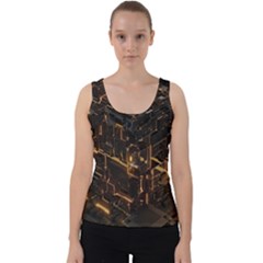 Cube Forma Glow 3d Volume Velvet Tank Top by Bedest