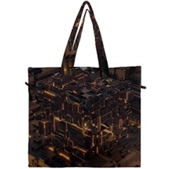 Cube Forma Glow 3d Volume Canvas Travel Bag by Bedest