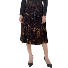 Cube Forma Glow 3d Volume Classic Velour Midi Skirt 