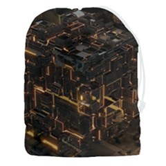 Cube Forma Glow 3d Volume Drawstring Pouch (3xl) by Bedest