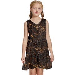 Cube Forma Glow 3d Volume Kids  Sleeveless Tiered Mini Dress by Bedest