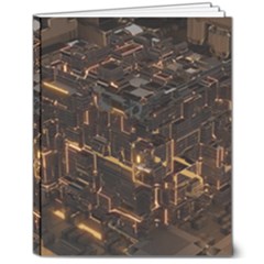 Cube Forma Glow 3d Volume 8  X 10  Softcover Notebook by Bedest