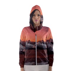 Surreal Mountain Landscape Lake Women s Hooded Windbreaker by Bedest