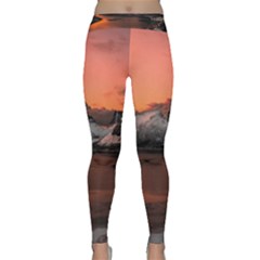 Surreal Mountain Landscape Lake Classic Yoga Leggings by Bedest