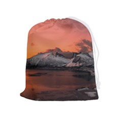 Surreal Mountain Landscape Lake Drawstring Pouch (xl) by Bedest