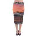 Surreal Mountain Landscape Lake Midi Pencil Skirt View1