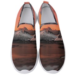 Surreal Mountain Landscape Lake Men s Slip On Sneakers by Bedest