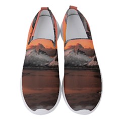 Surreal Mountain Landscape Lake Women s Slip On Sneakers by Bedest