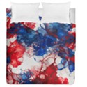 Red White and Blue Alcohol Ink American Patriotic  Flag Colors Alcohol Ink Duvet Cover Double Side (Queen Size) View1