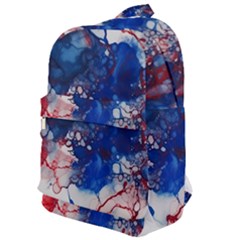 Red White And Blue Alcohol Ink American Patriotic  Flag Colors Alcohol Ink Classic Backpack by PodArtist