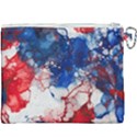 Red White and Blue Alcohol Ink American Patriotic  Flag Colors Alcohol Ink Canvas Cosmetic Bag (XXXL) View2