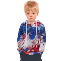 Red White And Blue Alcohol Ink American Patriotic  Flag Colors Alcohol Ink Kids  Overhead Hoodie