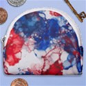 Red White and Blue Alcohol Ink American Patriotic  Flag Colors Alcohol Ink Horseshoe Style Canvas Pouch View1