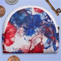 Red White and Blue Alcohol Ink American Patriotic  Flag Colors Alcohol Ink Horseshoe Style Canvas Pouch View2