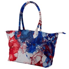 Red White And Blue Alcohol Ink American Patriotic  Flag Colors Alcohol Ink Canvas Shoulder Bag by PodArtist