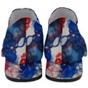 Red White and Blue Alcohol Ink American Patriotic  Flag Colors Alcohol Ink Women Slip On Heel Loafers View4