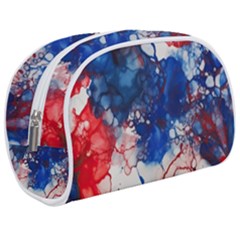 Red White And Blue Alcohol Ink American Patriotic  Flag Colors Alcohol Ink Make Up Case (medium) by PodArtist