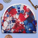 Red White and Blue Alcohol Ink France Patriotic Flag Colors Alcohol Ink  Horseshoe Style Canvas Pouch View1