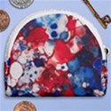 Red White and Blue Alcohol Ink France Patriotic Flag Colors Alcohol Ink  Horseshoe Style Canvas Pouch View2