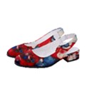 Red White and Blue Alcohol Ink France Patriotic Flag Colors Alcohol Ink  Women s Classic Slingback Heels View2