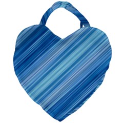 Ambience In Blue Giant Heart Shaped Tote by bruzer